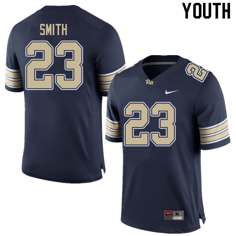 Youth #23 Leslie Smith Pitt Panthers College Football Jerseys Sale-Home Navy